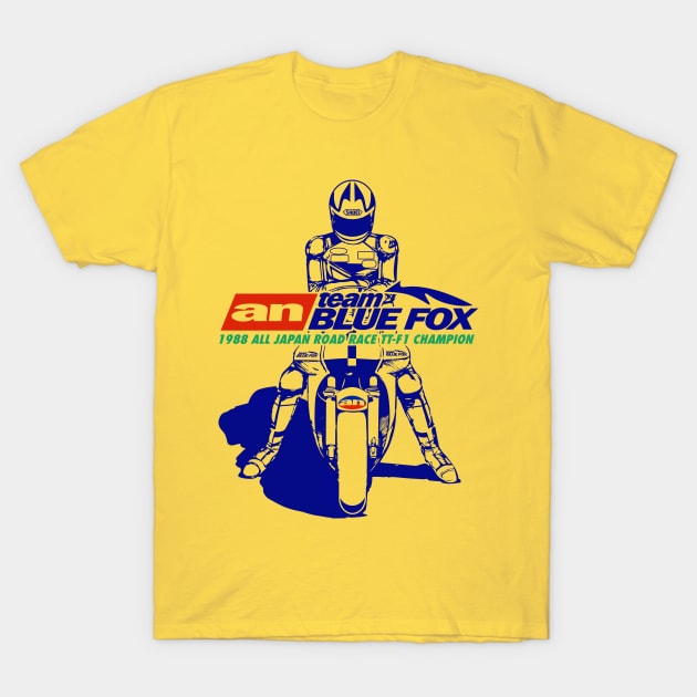 AN Blue fox T-Shirt by Retroquarter